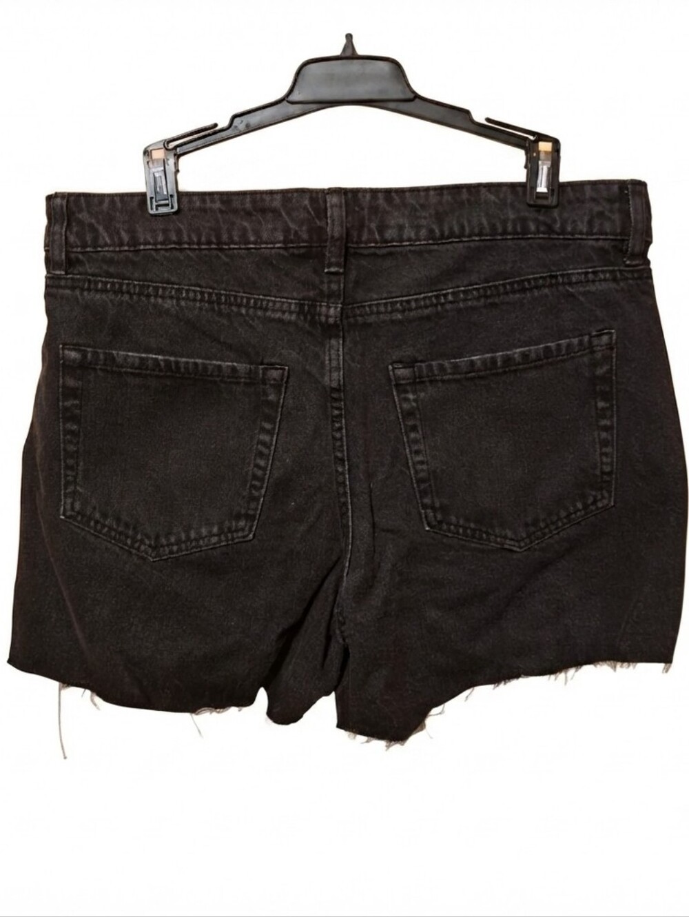 Harlow Denim Black Distressed Shorts Size 31 NWOT - Picture 2 of 6